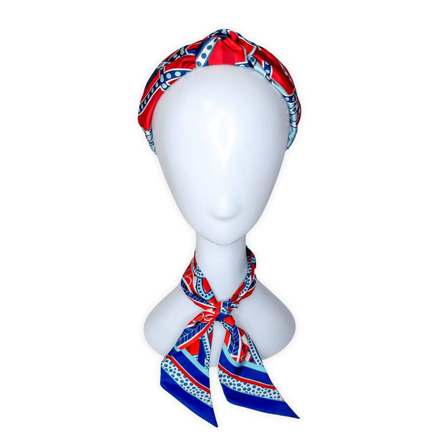 CB Grey - The Ellis Silk Knotted Headband