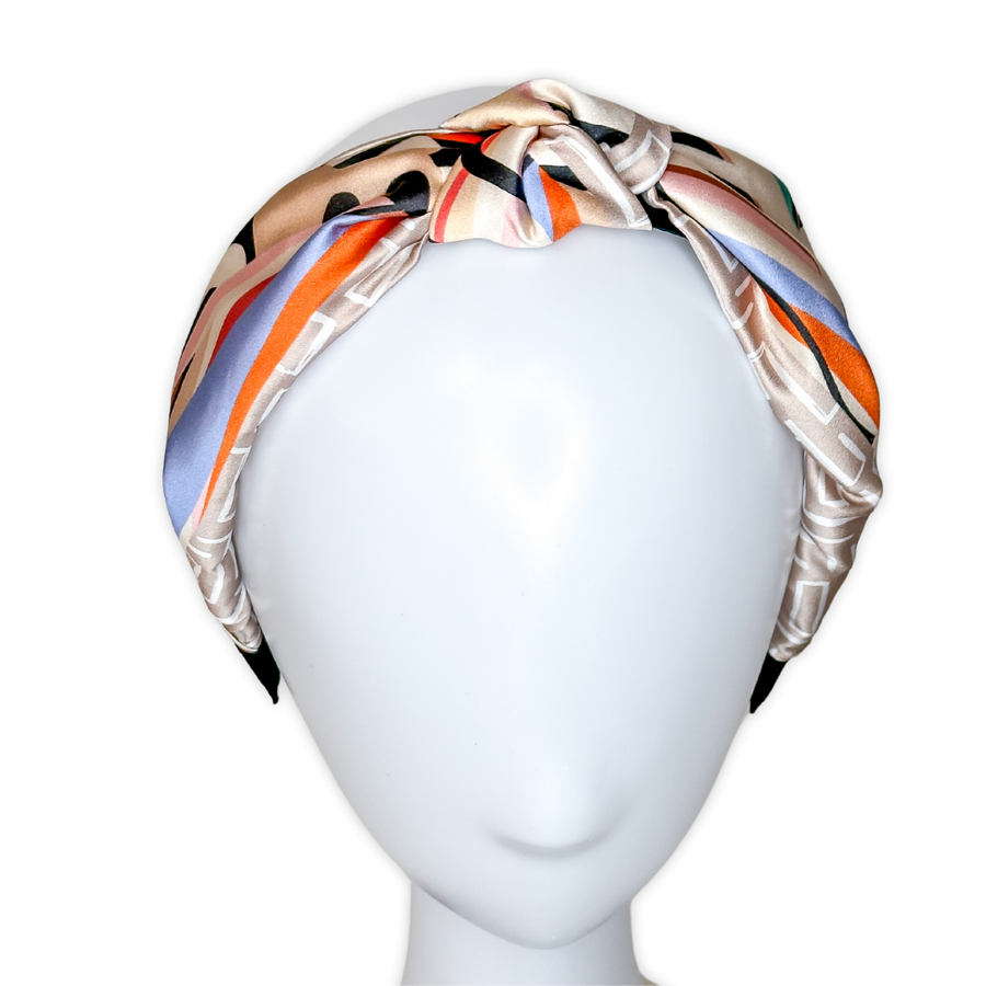 CB Grey - The Pippa Silk Knotted Headband
