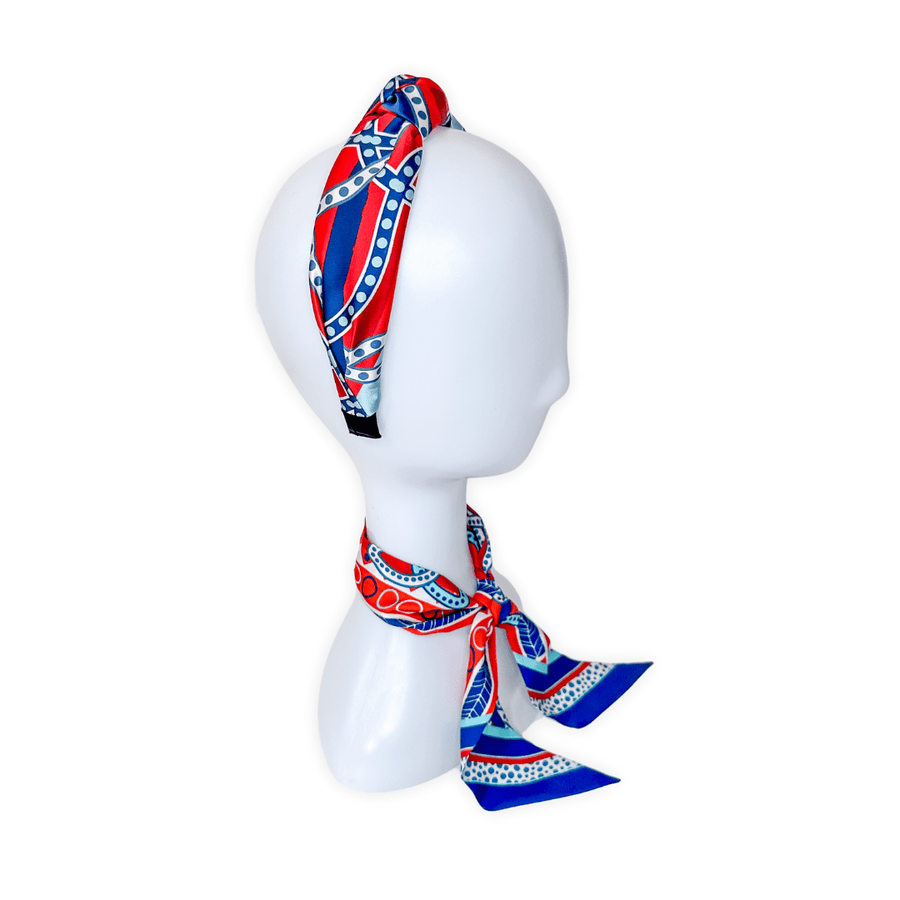 CB Grey - The Ellis Silk Knotted Headband