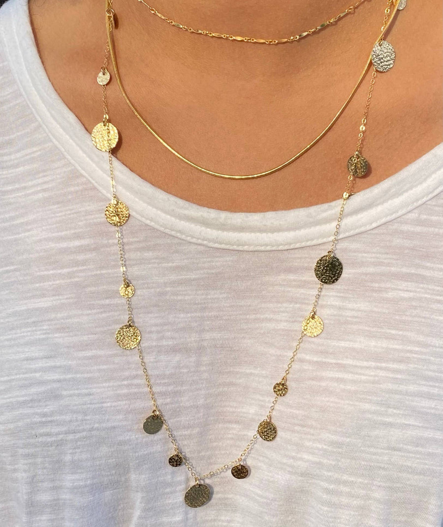Bonnie Boardman Jewelry - Sandstone disk necklace-long