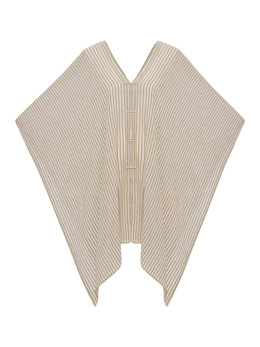The Handloom - Ava Kimono - Khaki Green Stripes
