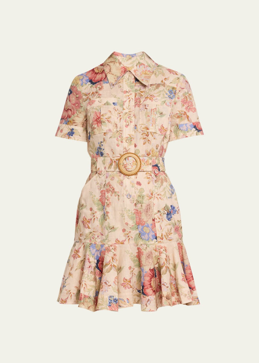 Zimmermann August Belted Mini Dress