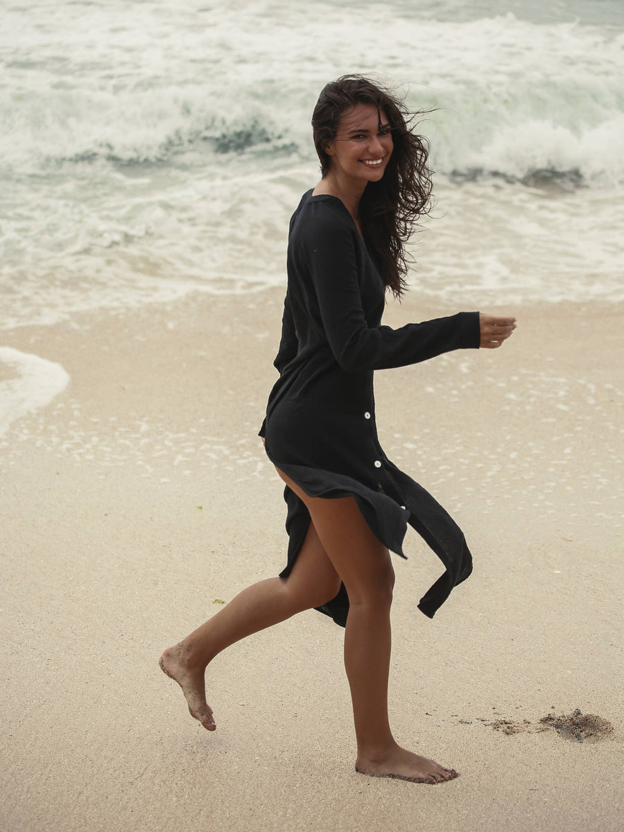 The Handloom - Terra Shirt Dress - Black