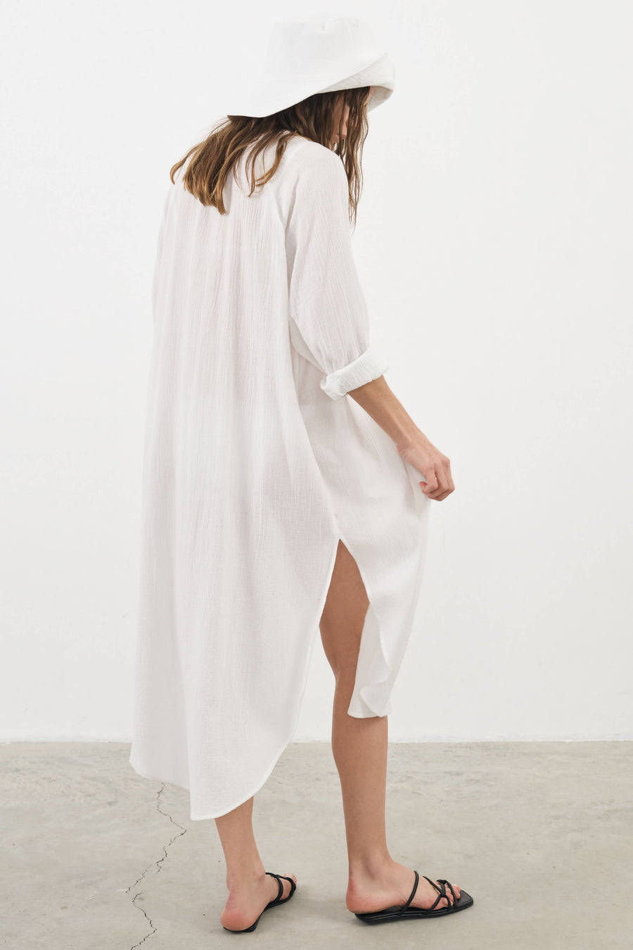 The Handloom - Terra Shirt Dress - White