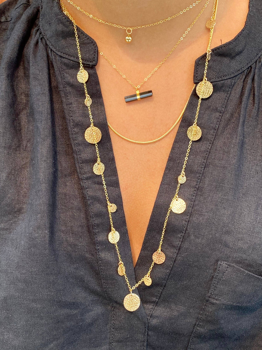 Bonnie Boardman Jewelry - Sandstone disk necklace-long