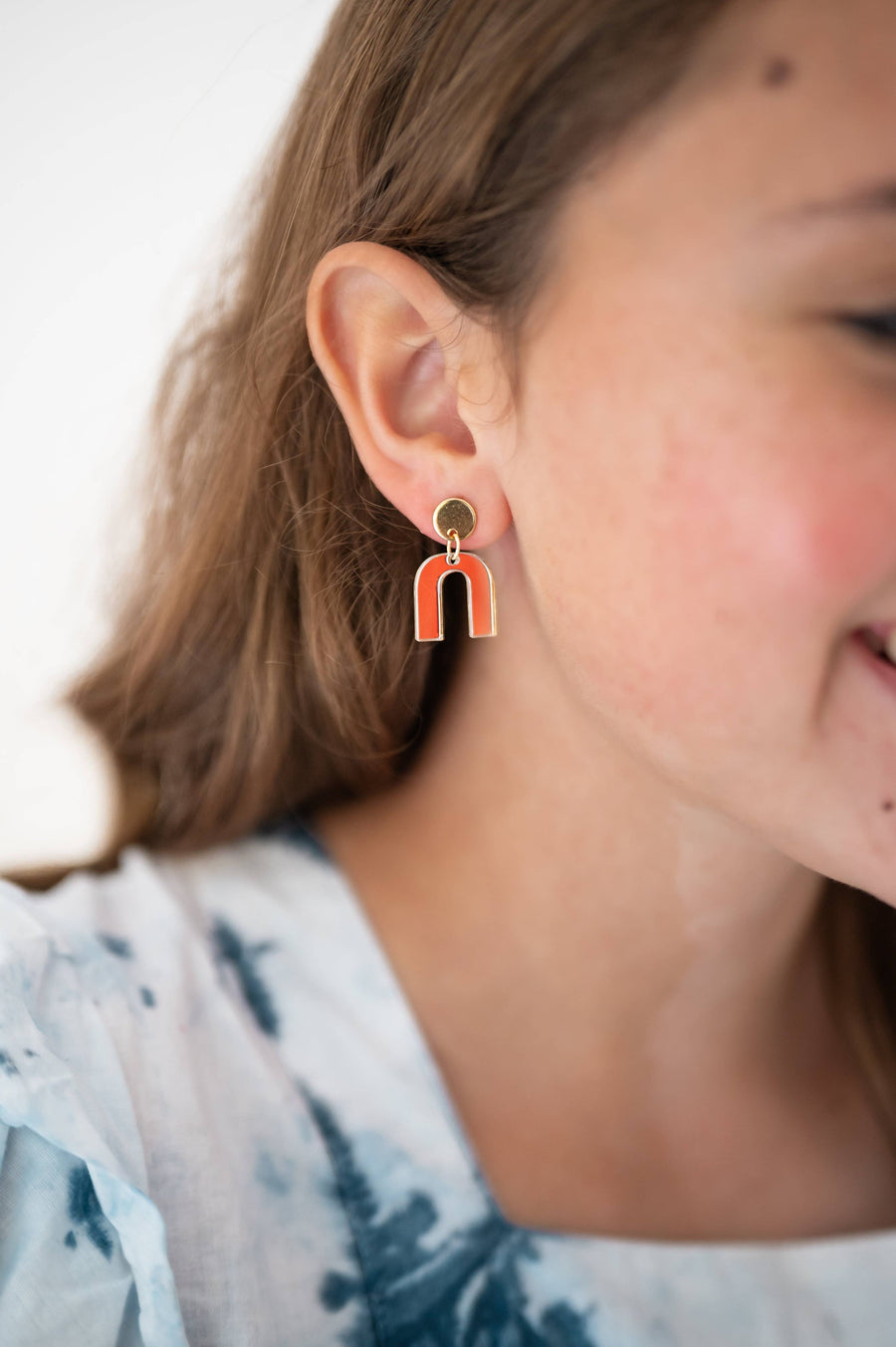 Wondermint Goods - Mini Iridescent Arch Earrings
