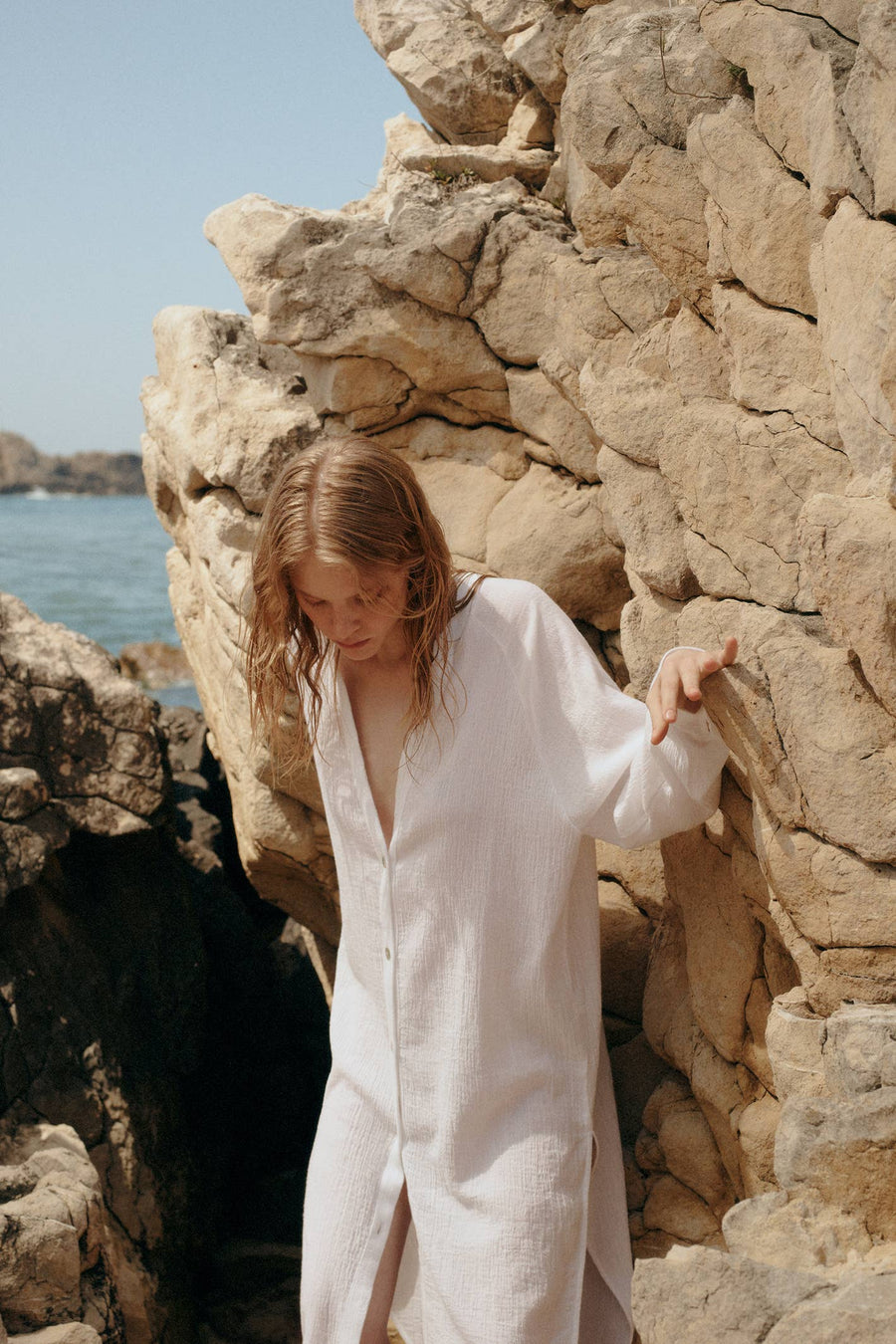 The Handloom - Terra Shirt Dress - White