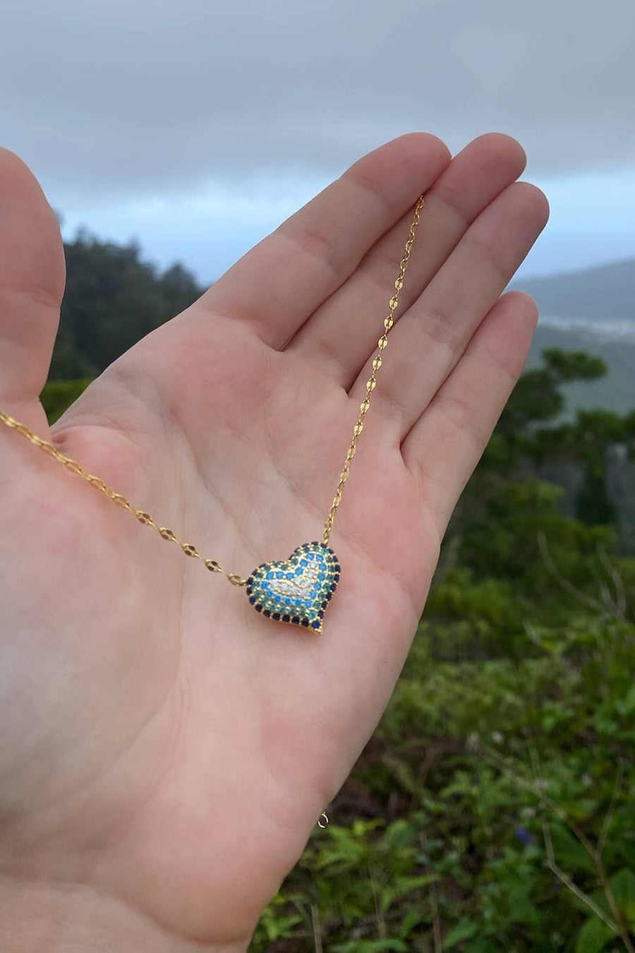 Native Gem - QUEEN OF HEARTS NECKLACE- BLUE