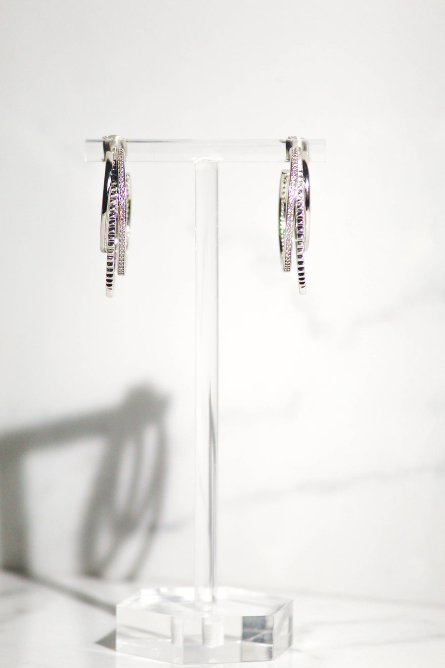 Native Gem - TRIPLE THREAT HOOPS- STERLING SILVER
