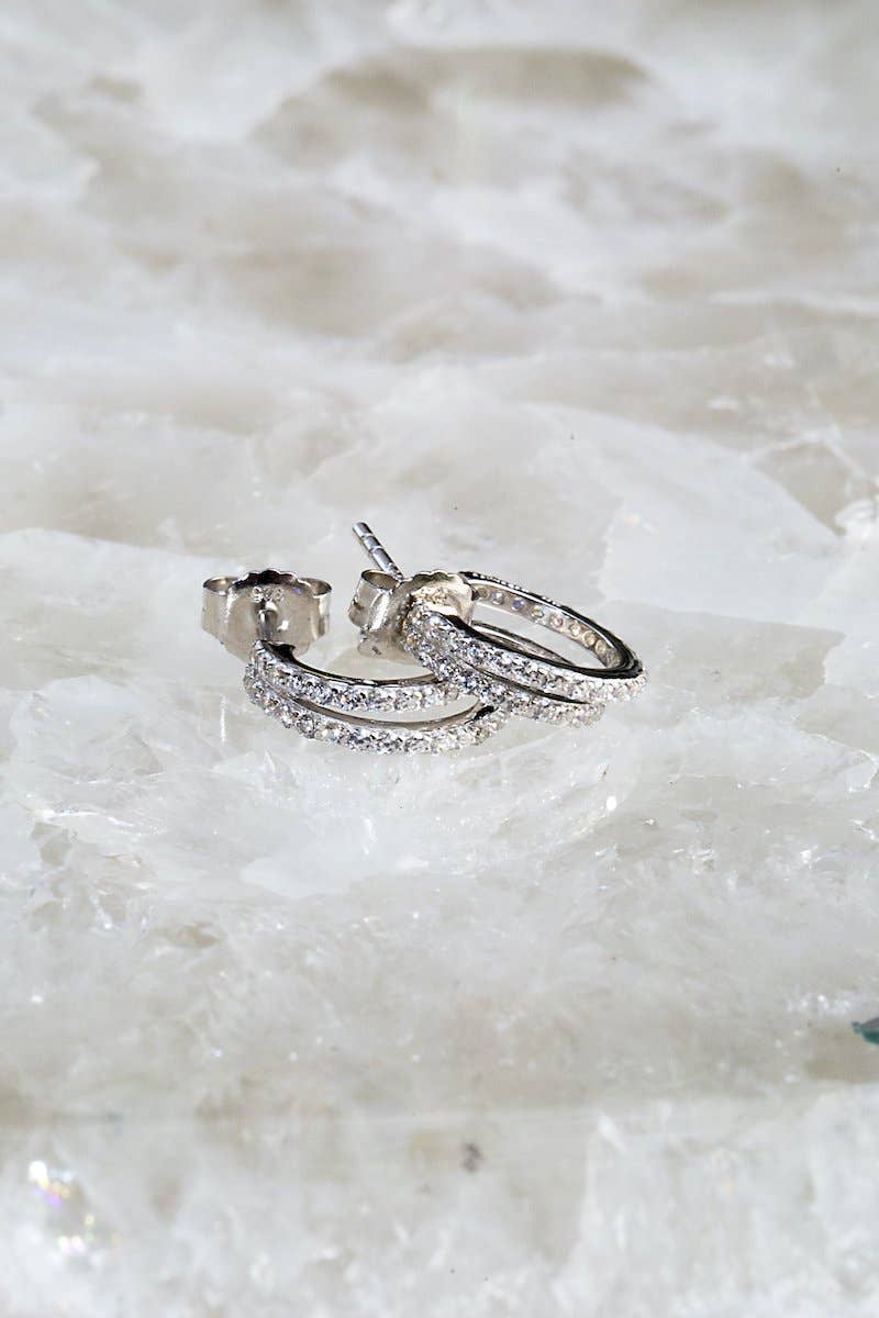 Native Gem - EVIL TWIN HUGGIES- STERLING SILVER