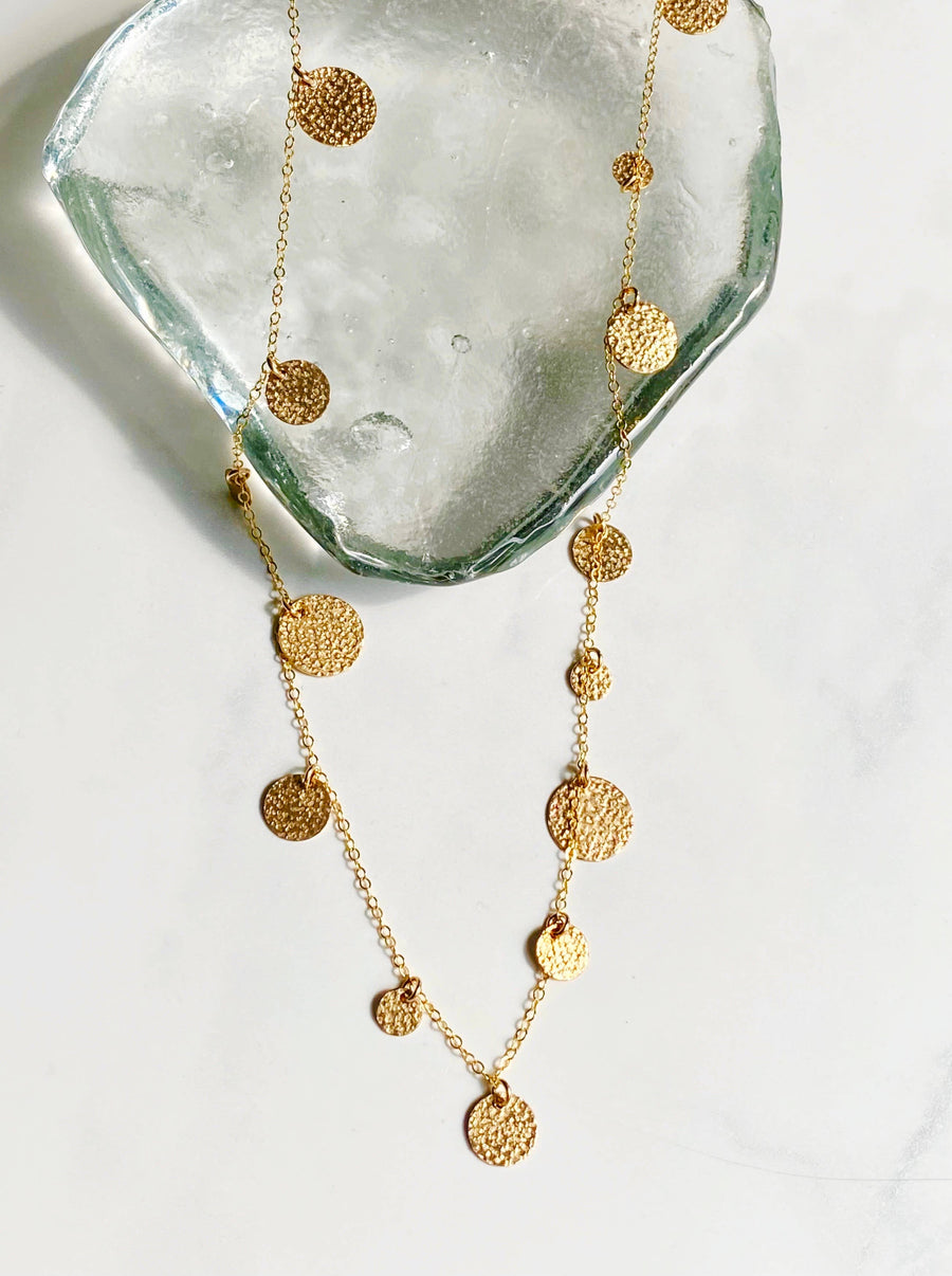 Bonnie Boardman Jewelry - Sandstone disk necklace-long