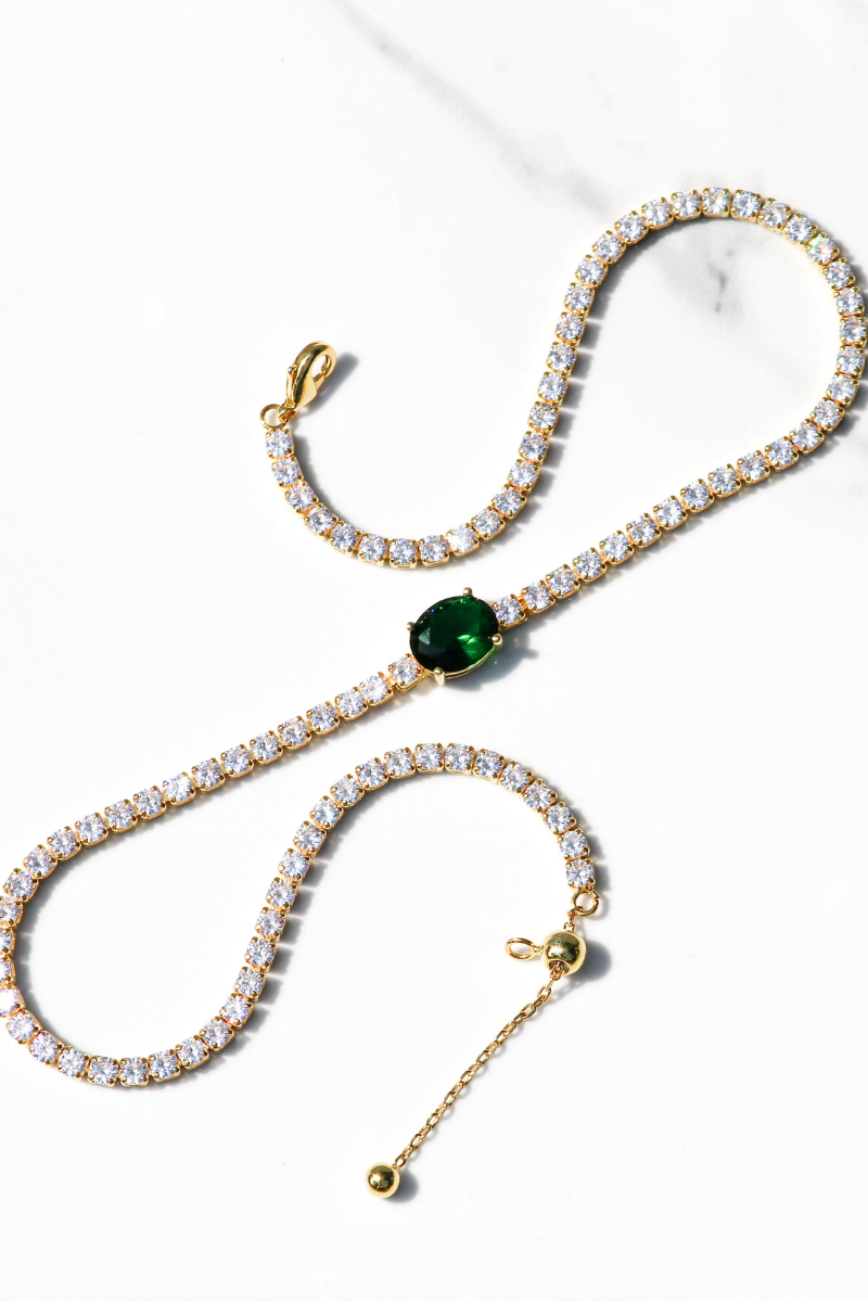 Native Gem - PRINCESS NECKLACE- EMERALD