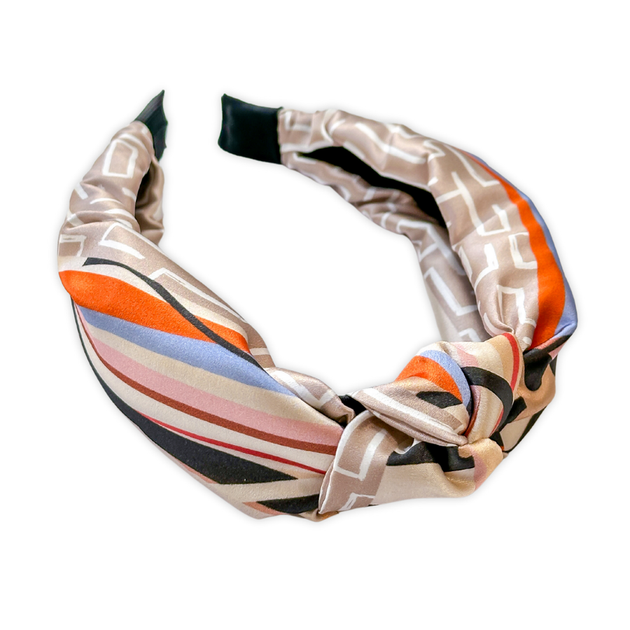 CB Grey - The Pippa Silk Knotted Headband