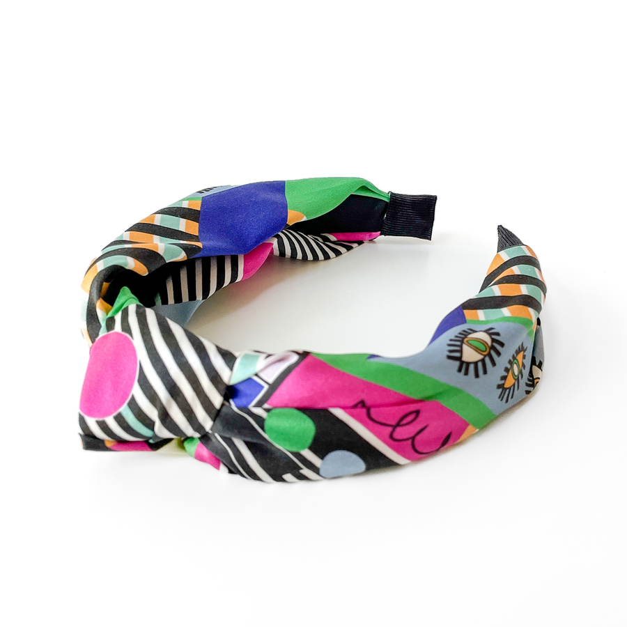 CB Grey - The Dancer Silk Knotted Headband