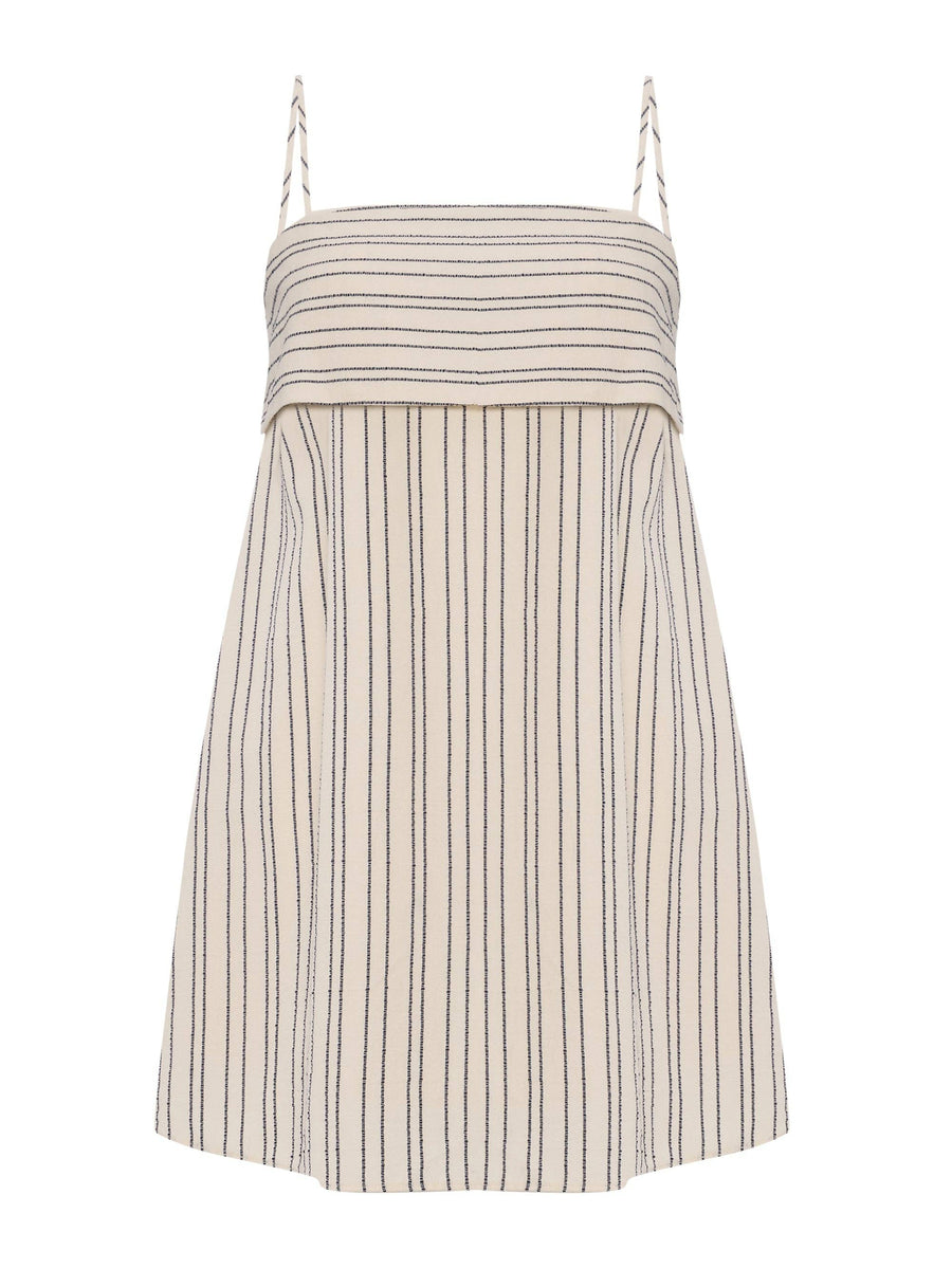 The Handloom - Puglia Stripes Mini Dress - Navy