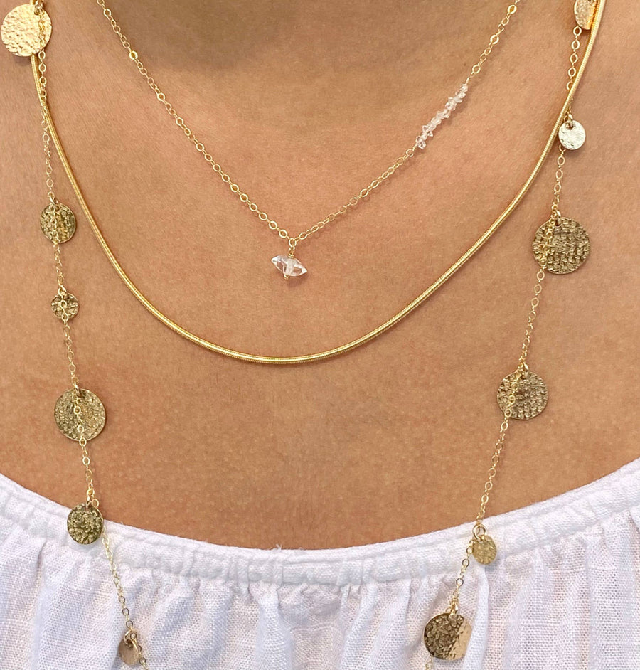 Bonnie Boardman Jewelry - Sandstone disk necklace-long