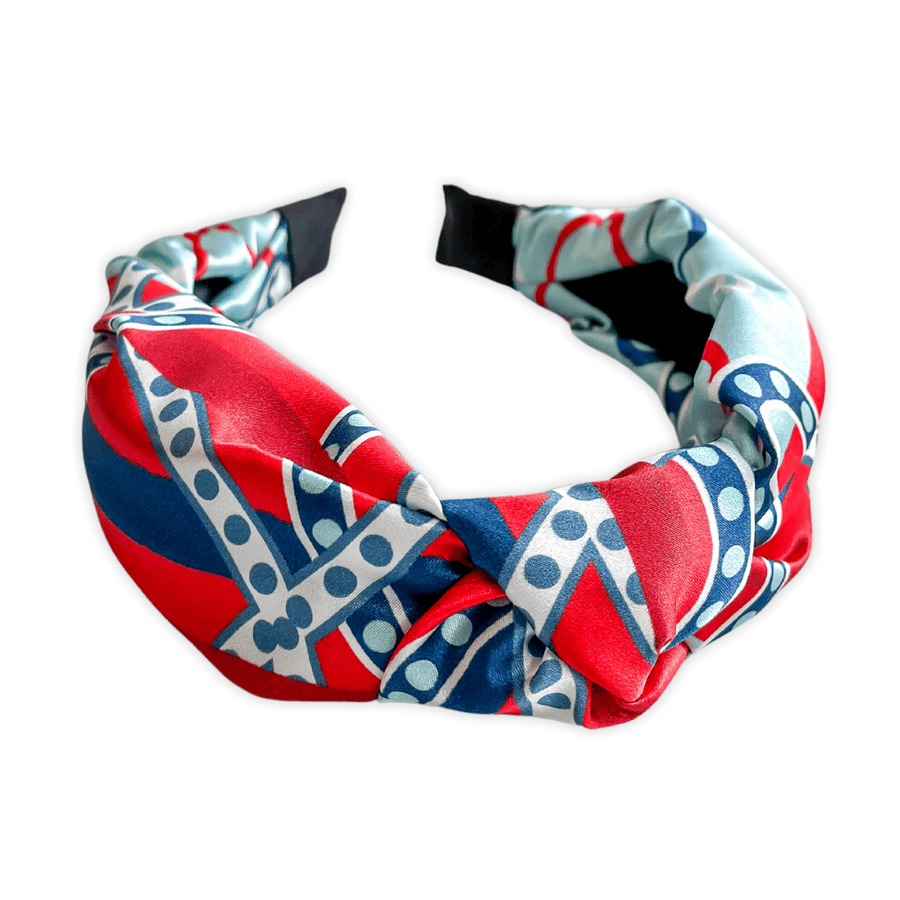CB Grey - The Ellis Silk Knotted Headband