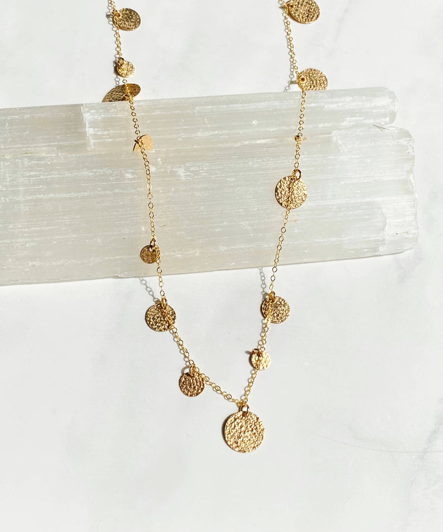 Bonnie Boardman Jewelry - Sandstone disk necklace-long