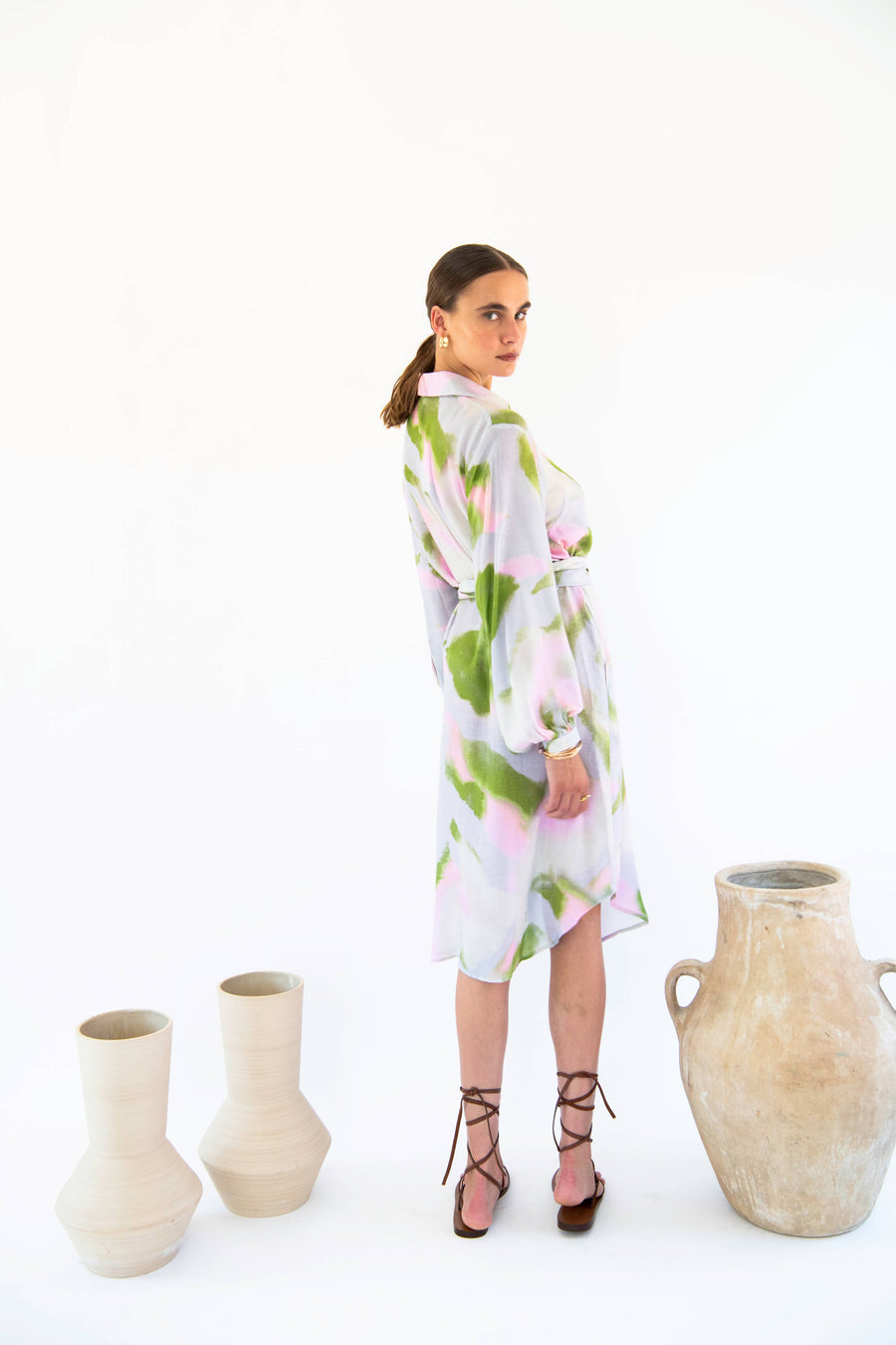 Neu Nomads - Neu Nomads Satin Tencel Shirt Dress - Women's - All Seasons