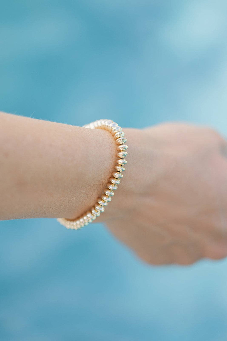 Coast and Cove - 6mm gold disc bracelet