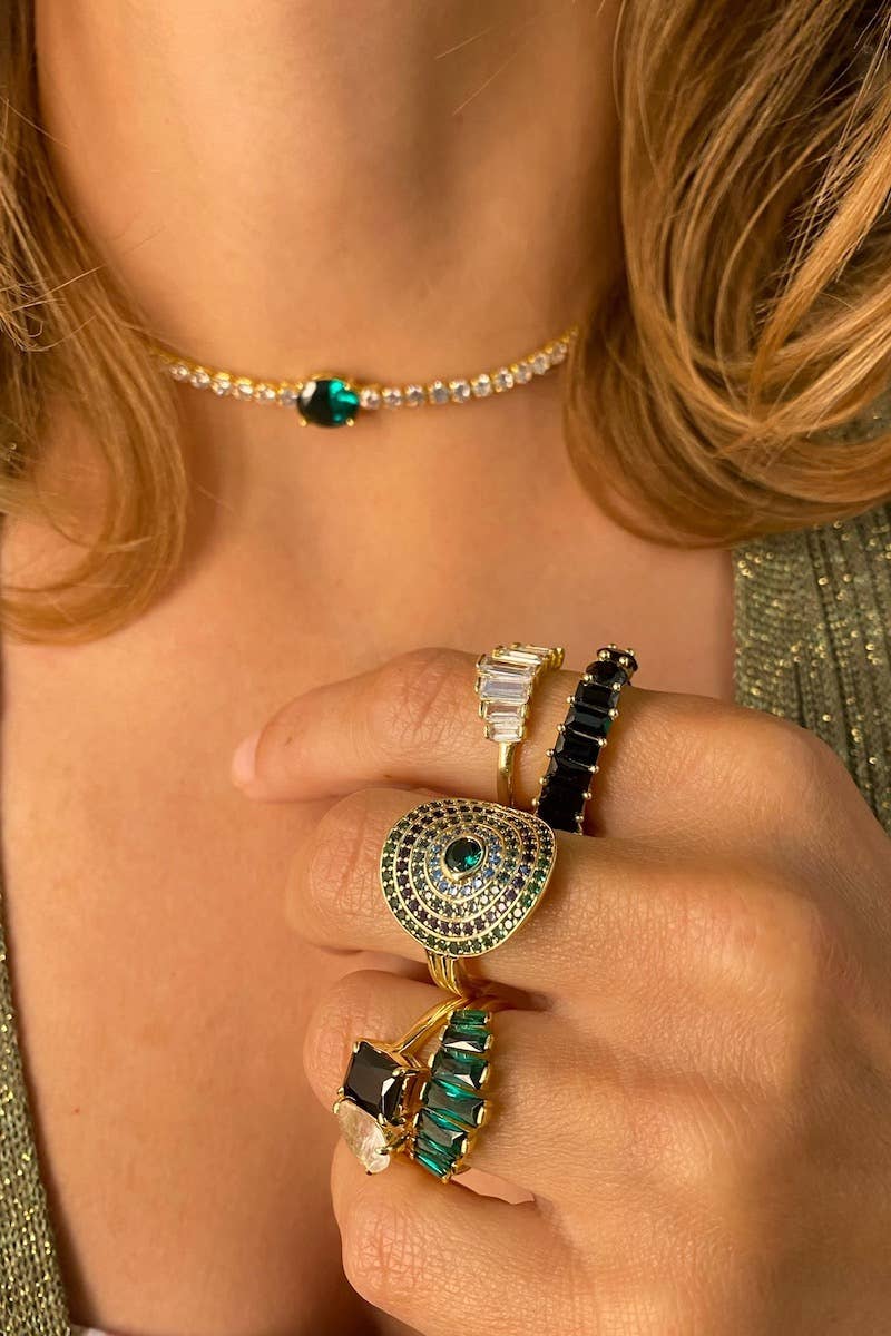 Native Gem - PRINCESS NECKLACE- EMERALD