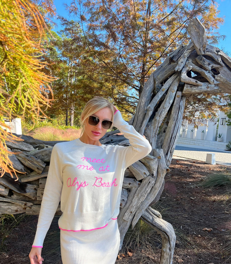 Meet me at Alys Beach Cotton Sweater