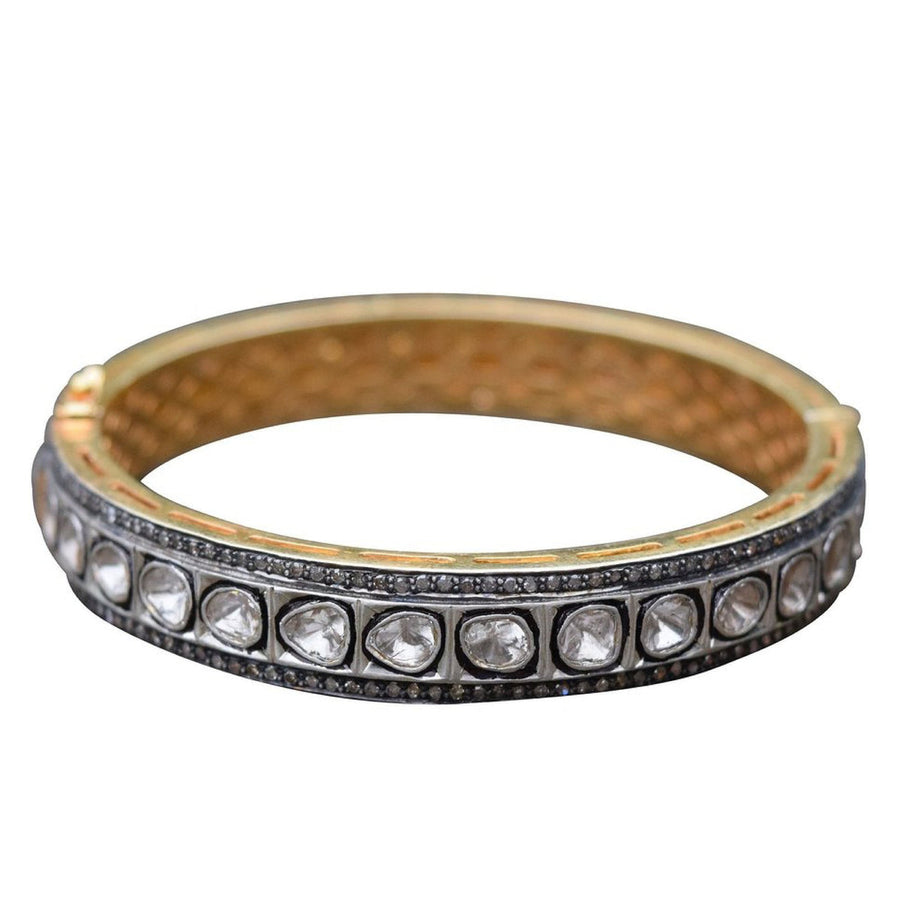 S Carter 14k Sliced Diamond Bangle