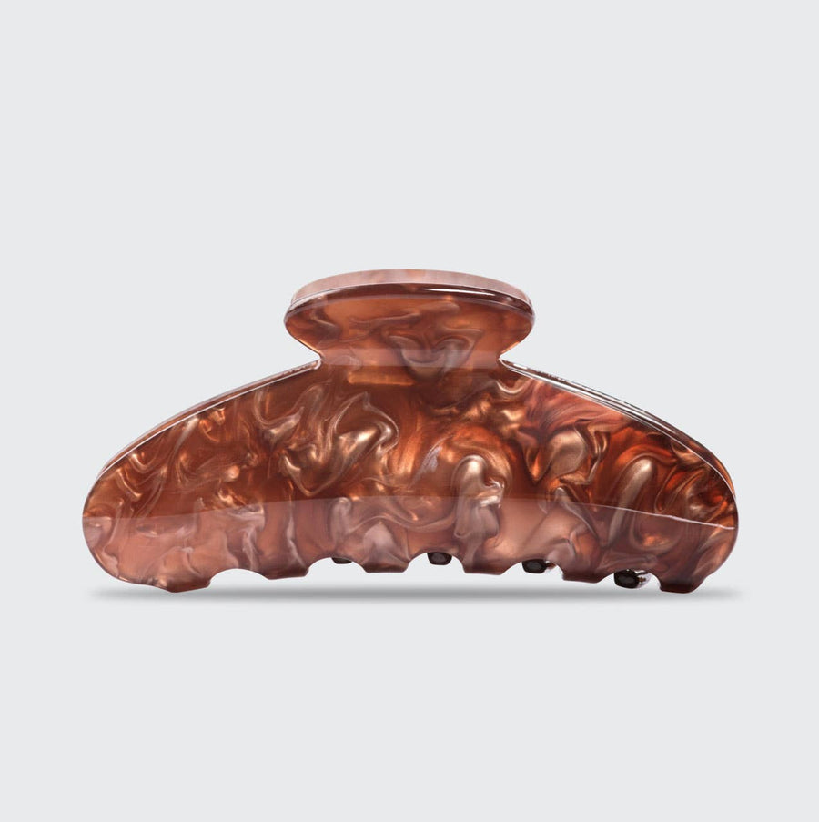 KITSCH - Eco-Friendly Marble Claw Clip - Brunette