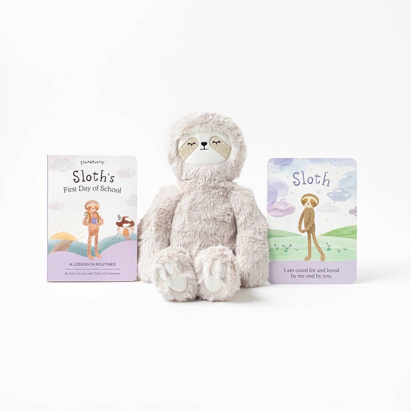 Slumberkins Inc. - NEW Sloth Kin + Lesson Book - Routines
