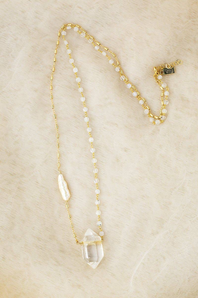 Native Gem - ALCHEMIST necklace in rainbow moonstone