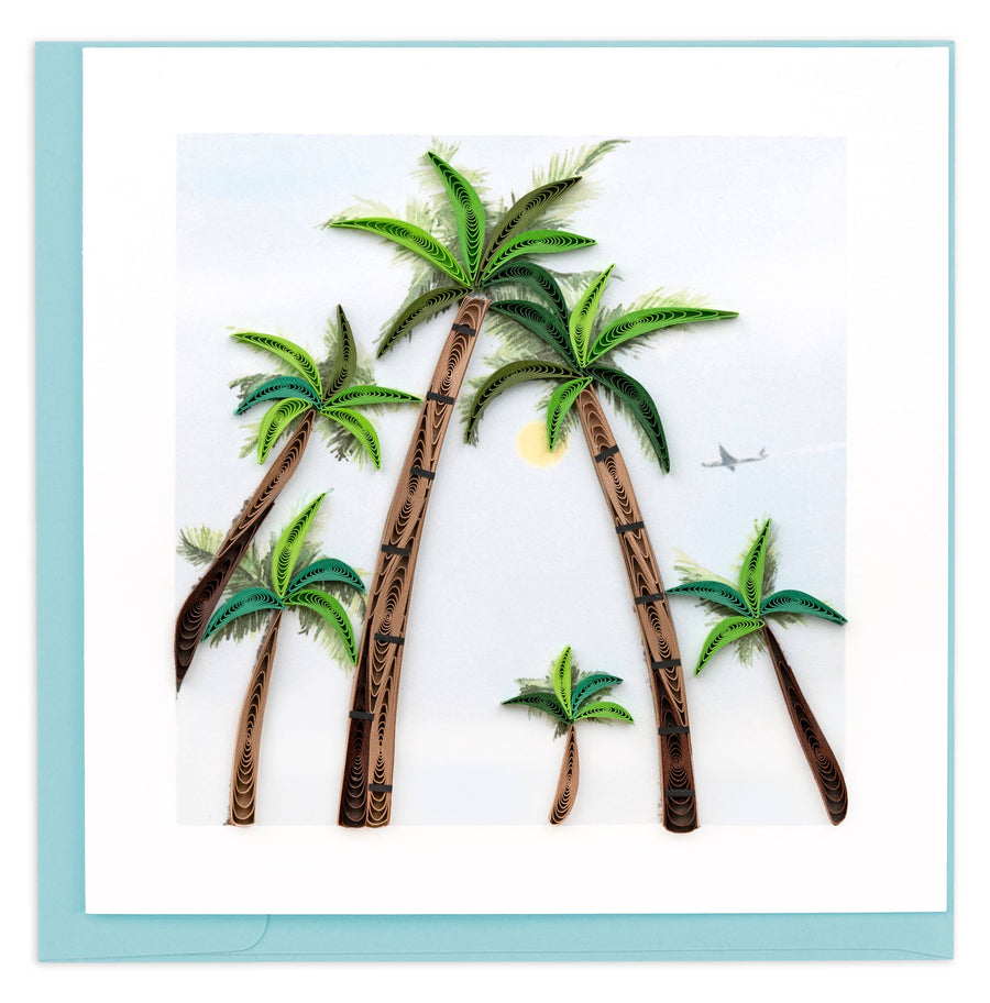 Quilling Card - Palm Trees
