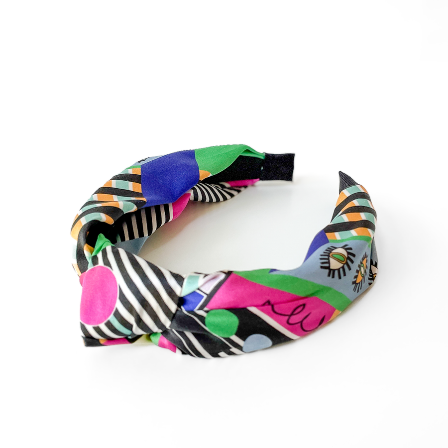 CB Grey - The Dancer Silk Knotted Headband