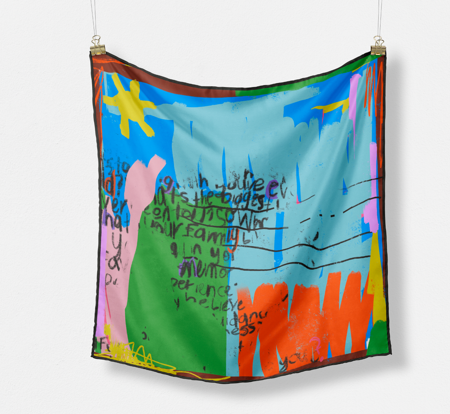 CB Grey - CB Grey x Elise Lyon Silk Scarf