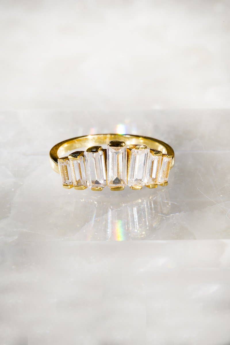 Native Gem - ALIX ring in 14K gold vermeil