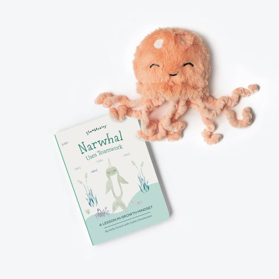 Slumberkins Inc. - Jellyfish Mini & Narwhal Lesson Book - Growth Mindset
