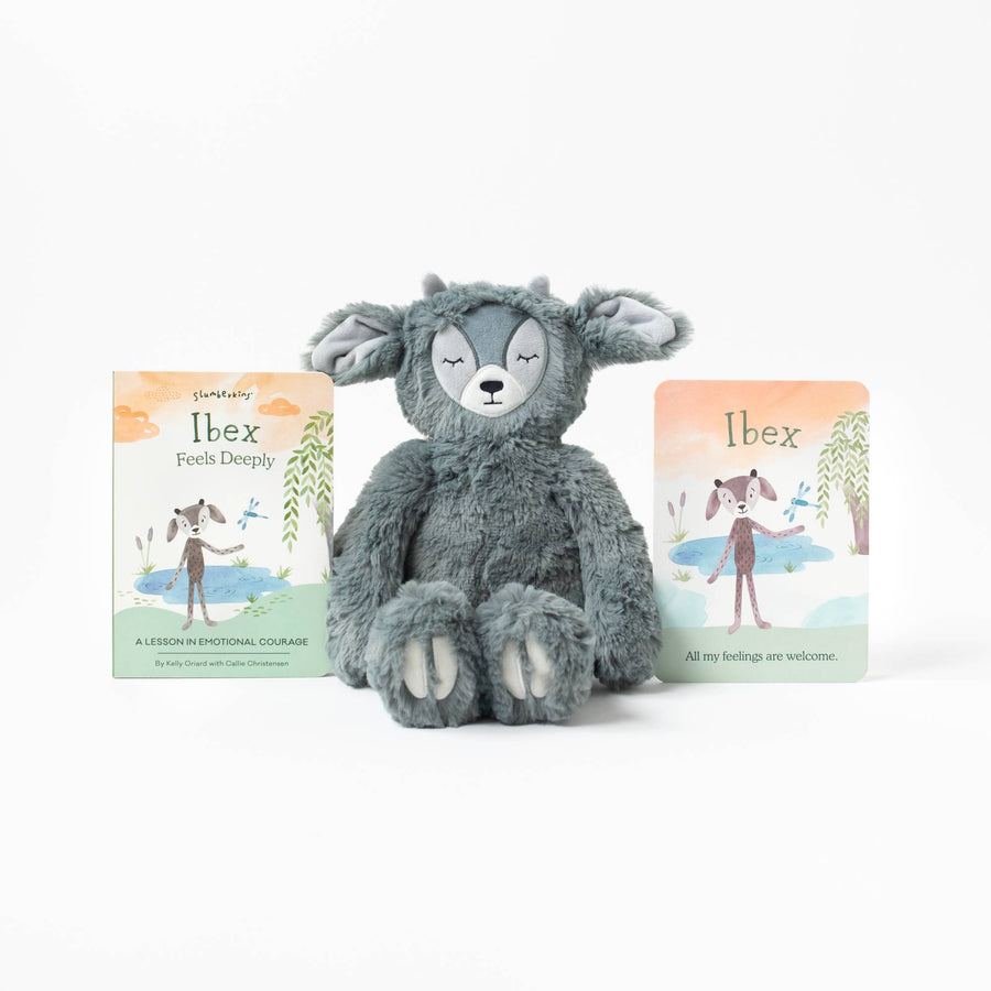 Slumberkins Inc. - NEW Ibex Kin + Lesson Book - Emotional Courage